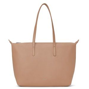 ABBI VEGAN TOTE BAG (CAFE)- LOOM